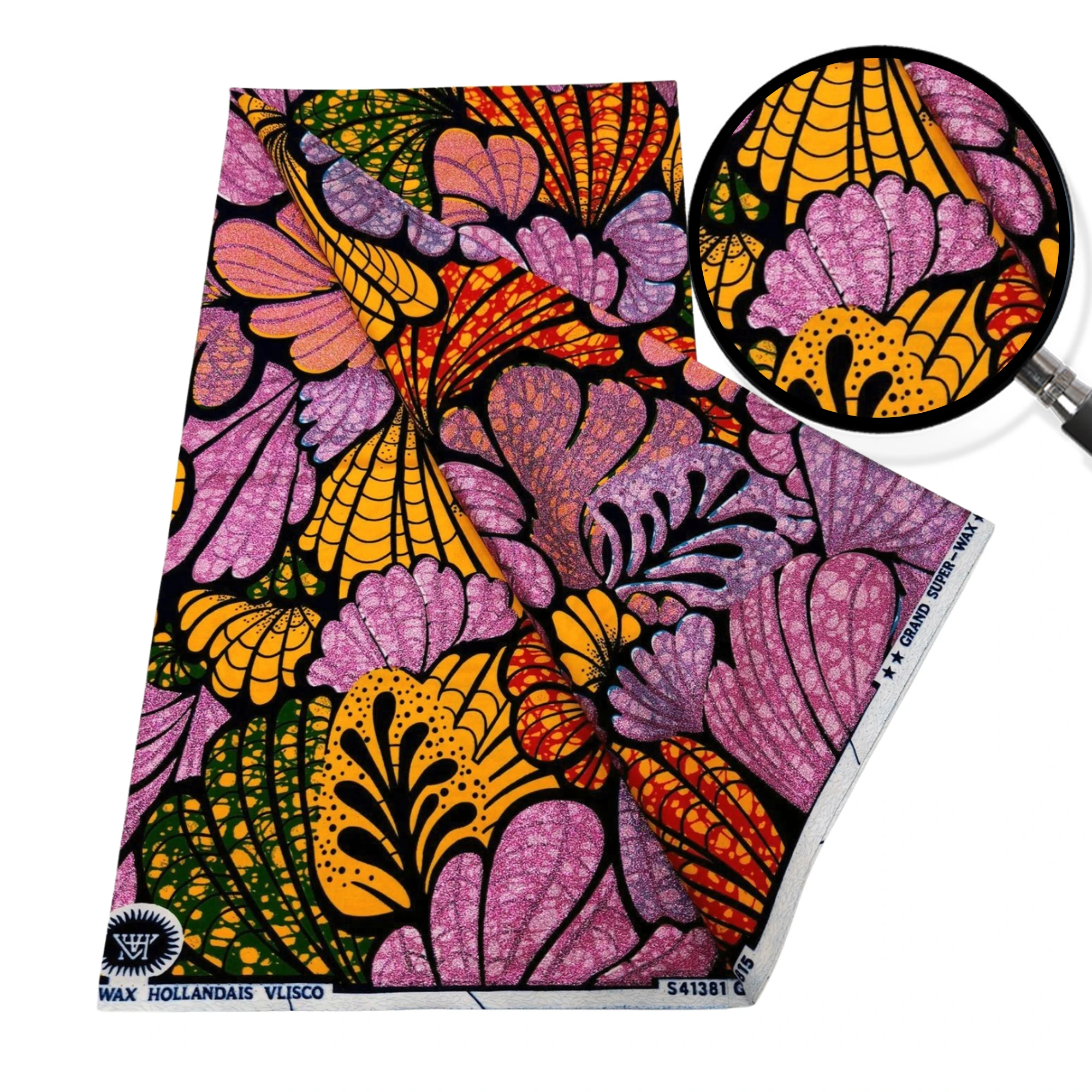 New Design Wholesale Luxury Super Gold real wax print Dutch 100% Holland cotton soft wax cloth fabric for garment home textile