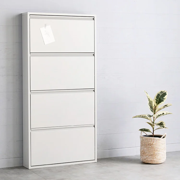 steel ailipu metal storage cabinet simple shoe cabinet 4 drawer white shoe rack organizer