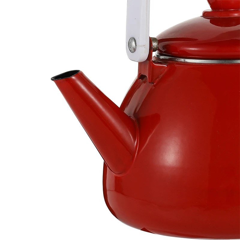 In stock 1.6L 2.5L 3L  enamel camping stainless steel lid enamel coffee pot for home use