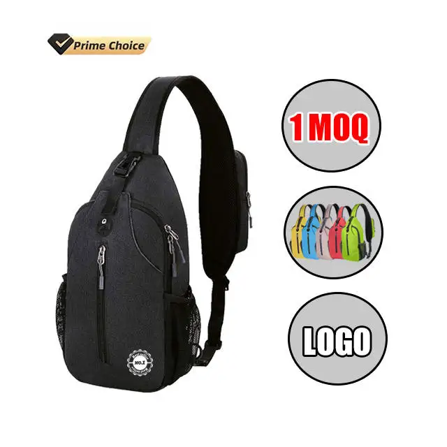 BSCI custom supplier canvas sling chest bag cross body bags nylon Phone Crossbody sports shoulder women chest bag men