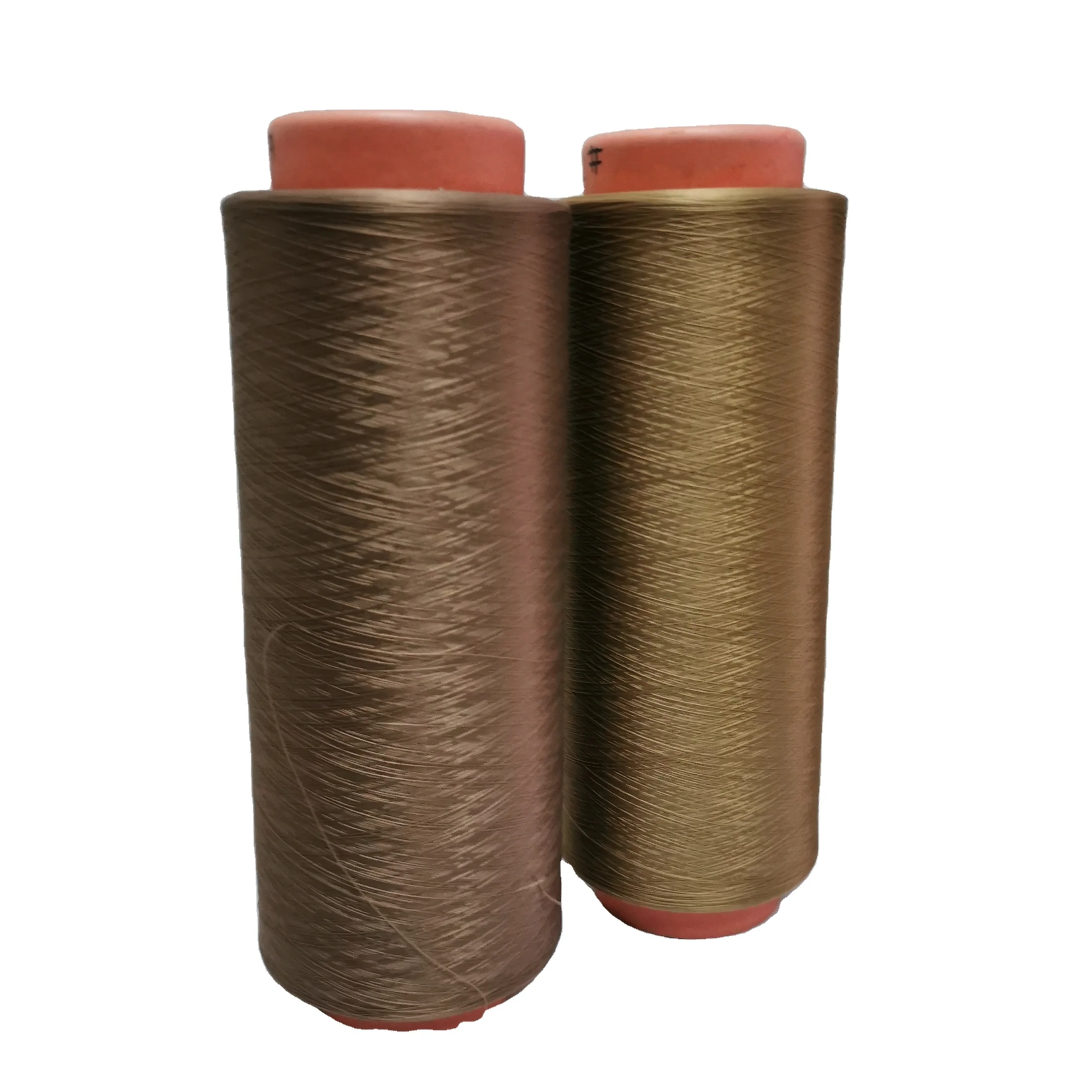 DTY 150D/48F Stock Factory Sales light blue HIGH COLOR FASTNESS Dope Dyed Recycle GRS Polyester Texture Yarn for knitting