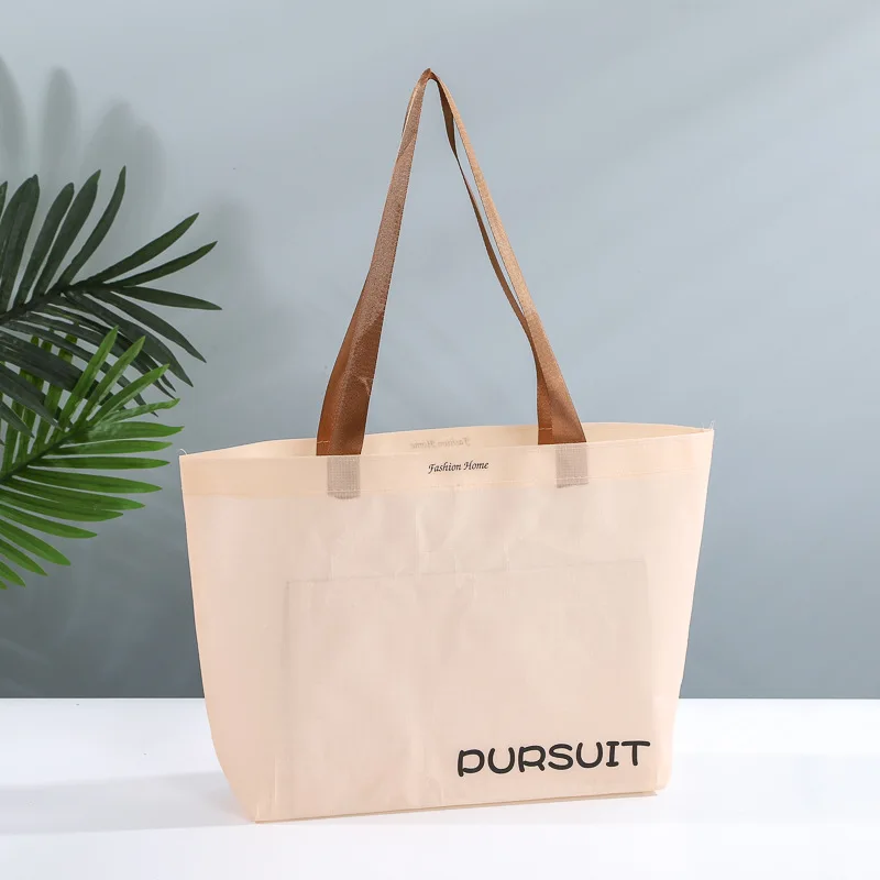 Wanli Customized Printing logo Waterproof Eco Friendly Reusable Grocery Folding Shopping Bag Rpet pp Laminated Woven Bag
