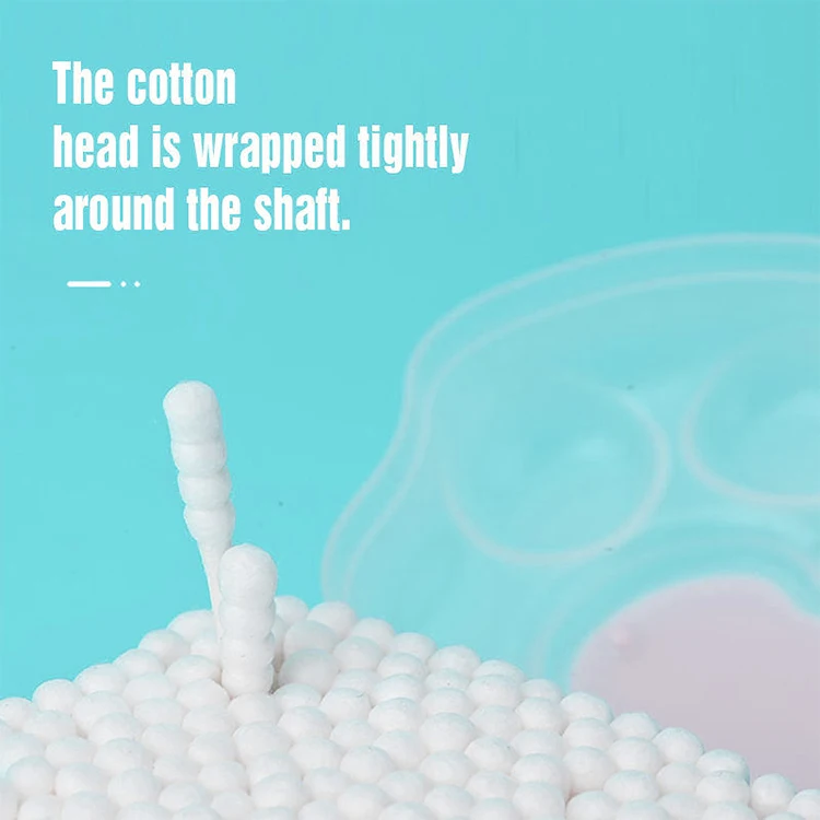 Customized Disposable Sterile Wooden Stick Cotton Swab for Daily Use spiral and pointed cotton swab