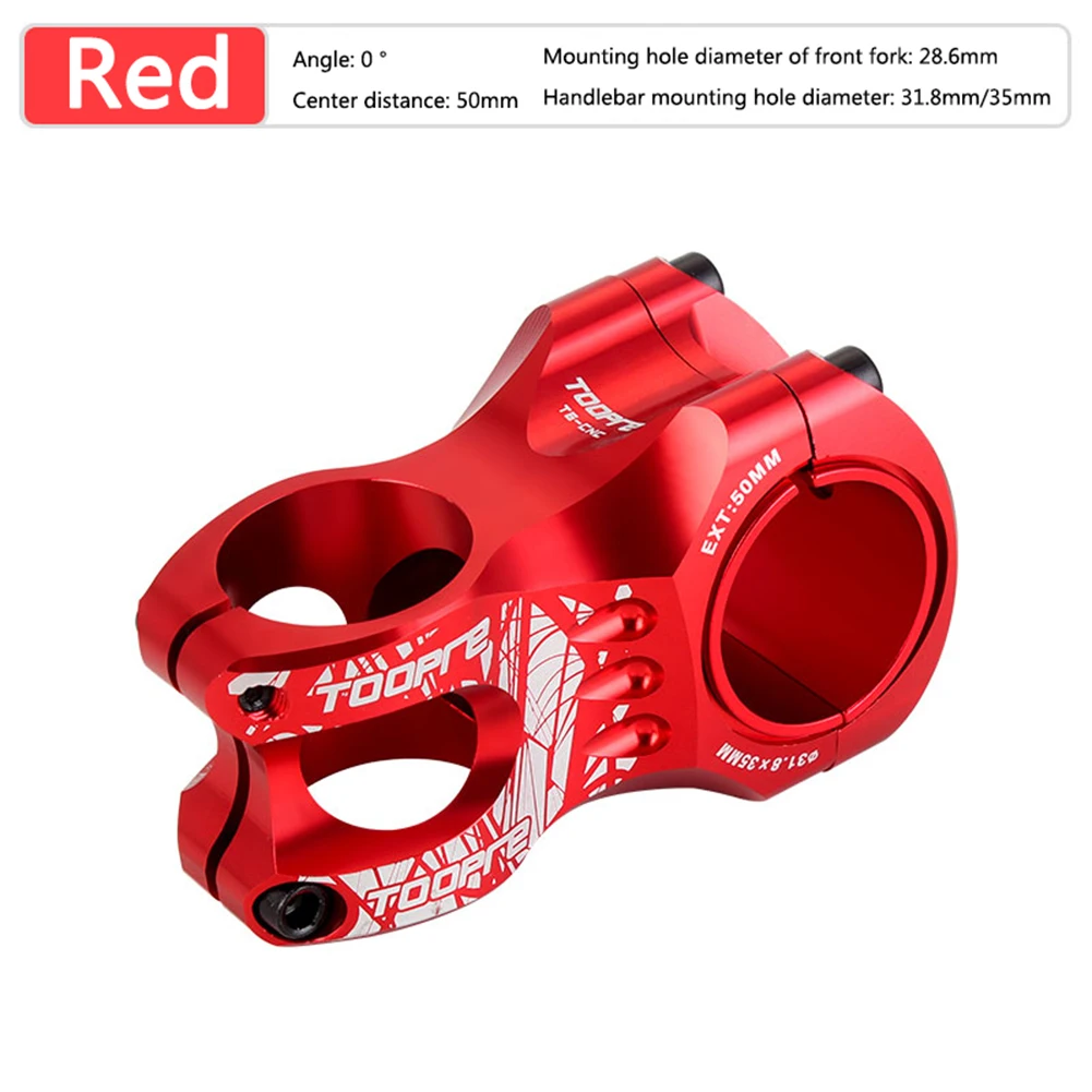 TOOPRE Bike Stem Adjustable MTB downhill bike Stem Ultralight CNC Aluminum Hollow 50MM short stem 31.8/35 MM Cycling Accessories