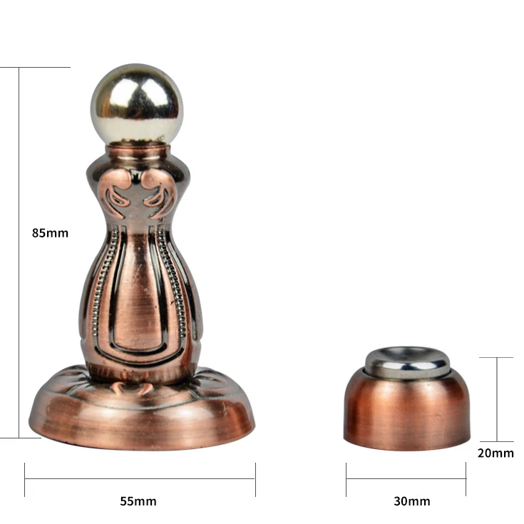 European style classical interior magnetic door stops gold brass gate door dust stopper