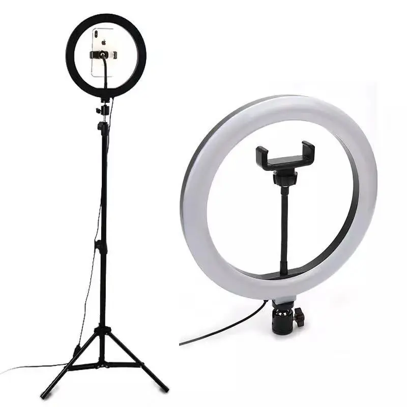 10 Inch 26cm LED Ring Light with 2.1M Tripod Stand Selfie Ring Makeup Fill Light Live Broadcast Beauty Photography Photo Light