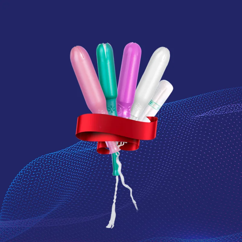 Tampon 16 sets of short tube large and medium flow tampons