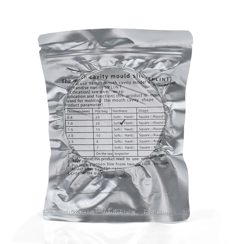 Multipurpose Dental Vacuum Forming Plastic Sheets Material  For Orthodontic Dental Slice Splint Vacuum Forming Hard/soft