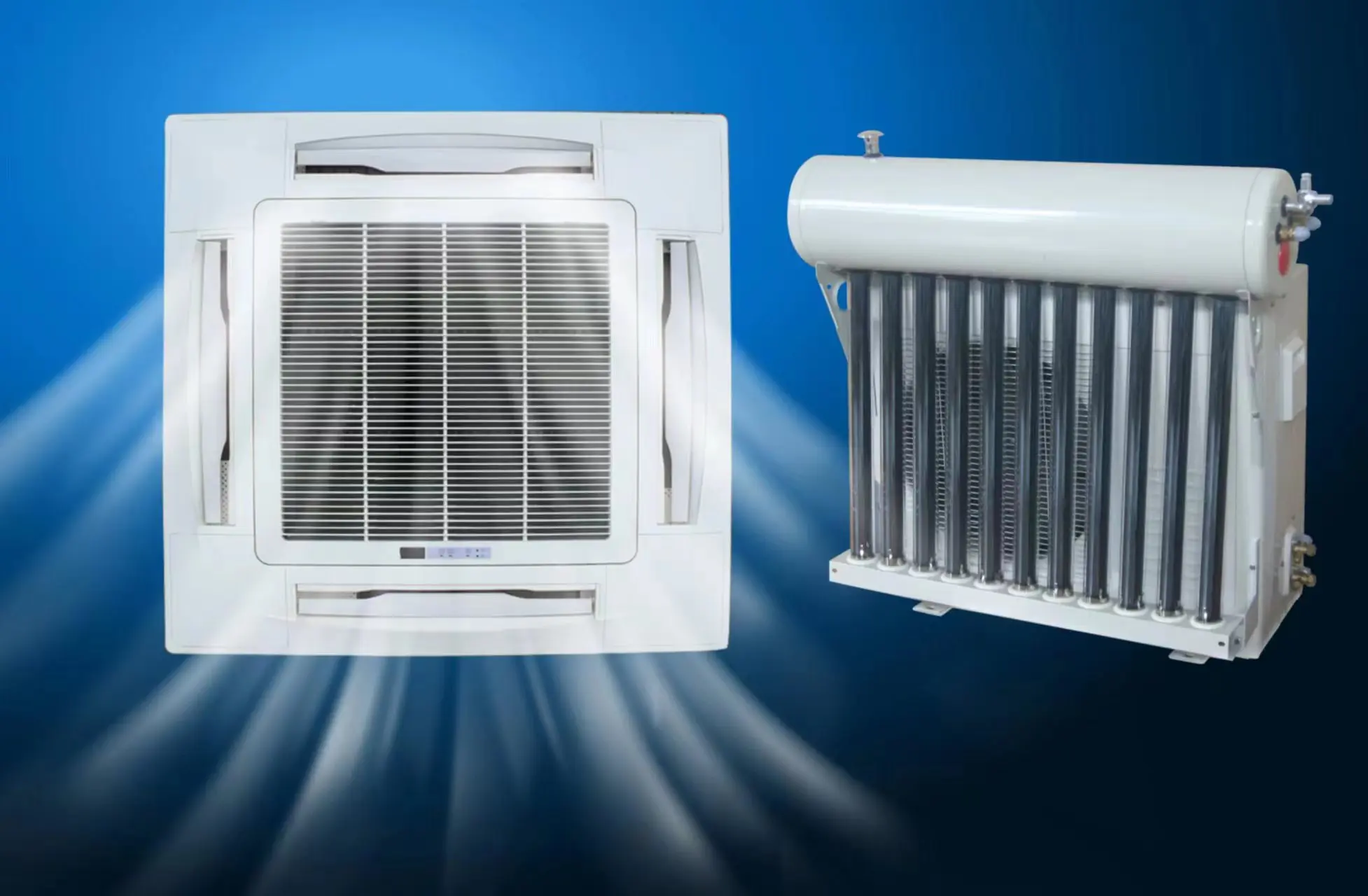 18000Btu ~ 60000Btu Commercial Home Solar Aircon Energy Saving Hybrid Powered Aire Acondicionado Solar Air Conditioner Cassette