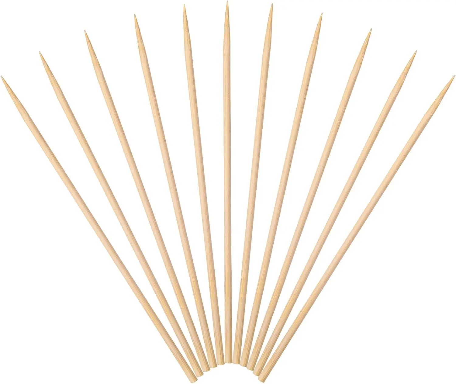 Wholesale Custom Disposable Bamboo Flat BBQ Skewer Various Specifications Tableware Tool Box Camping Party Stick Fruit