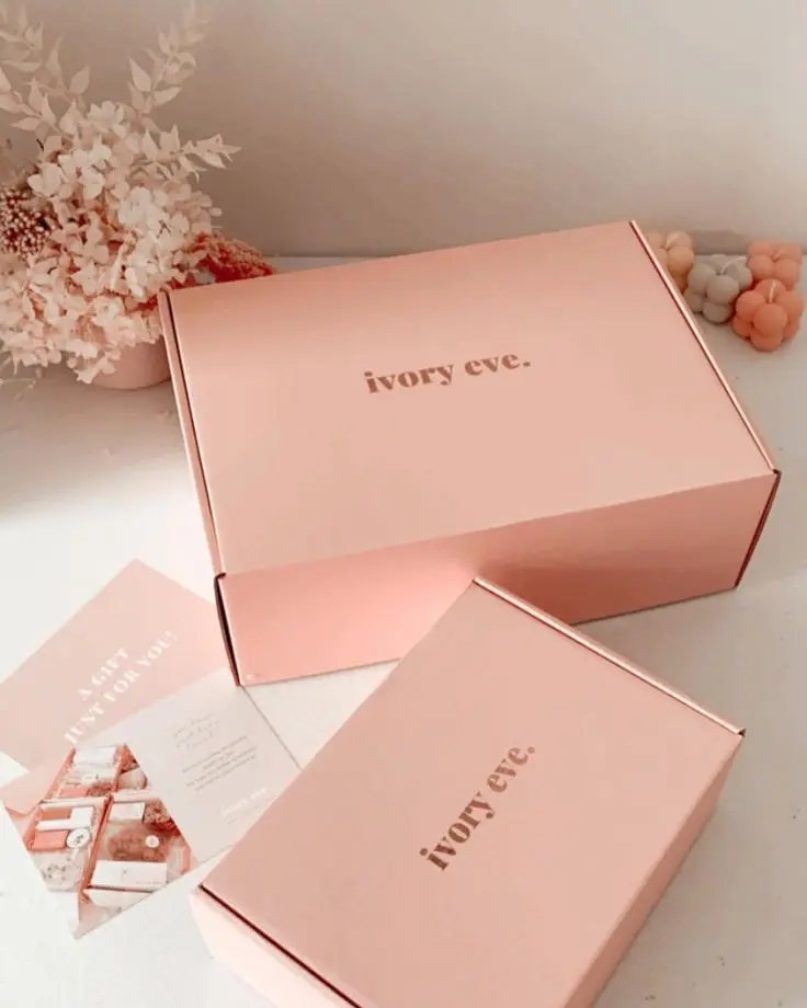 Custom label degradable environmental print ear lock rigid corrugated cardboard paper packaging mail postal shipping box