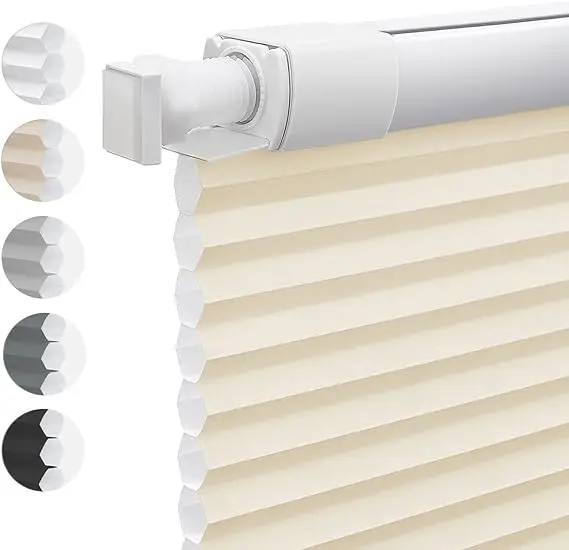 Sunshade pleated blackout cordless cellular honeycomb blinds blackout cordless day night