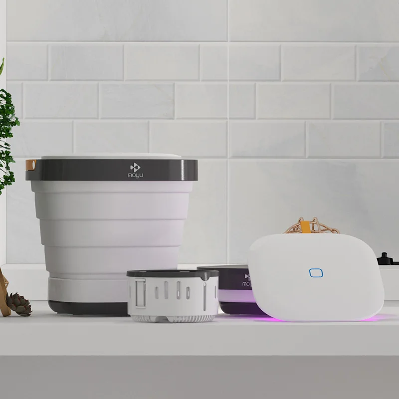 Moyu Fourth Generation Folding Mini Washing Machine Portable Laundry Dehydrated Washing Machine For Baby Clothes Socks Underwear