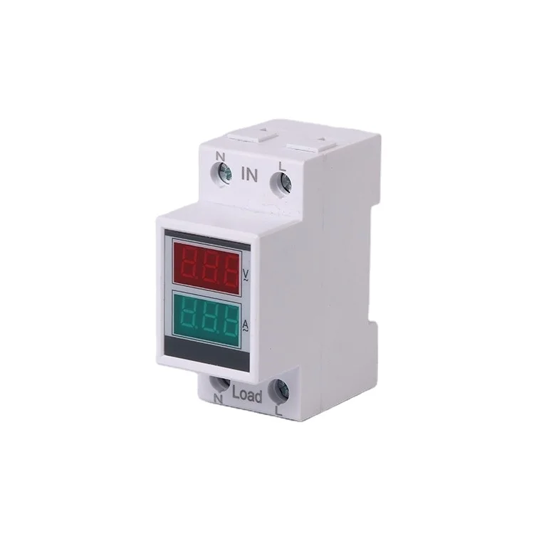 
LED Display ,Single phase Digital Ammeter Voltmeter, Rail type 