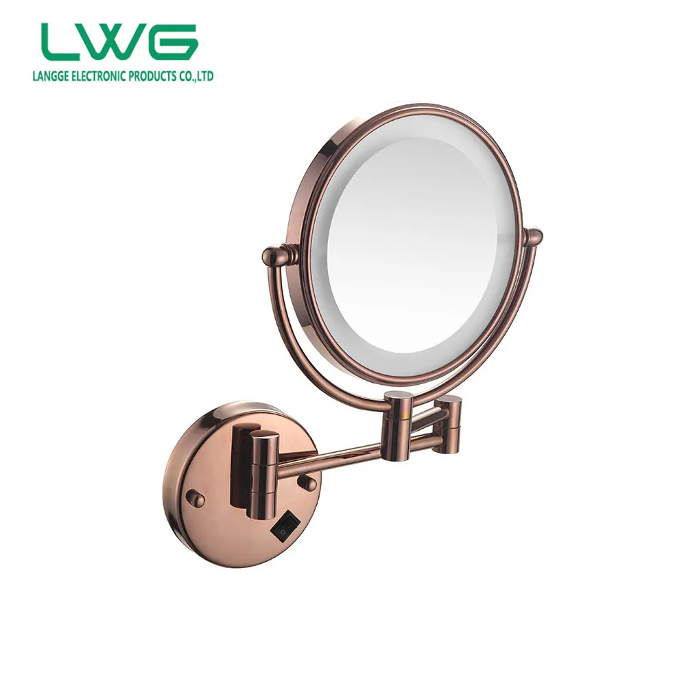 2023 hot sale New Design Professional rechargeable extendable washroom vanity table mirror