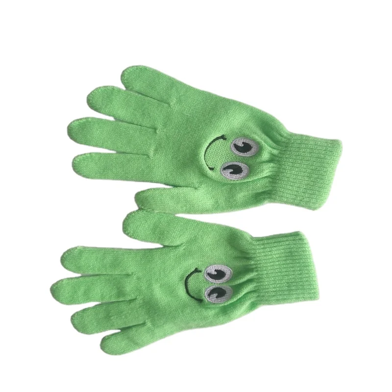 Cheap Blank Children Glove Girls  knit Magic Glove Custom Acrylic Boys Knit Glove with Logo