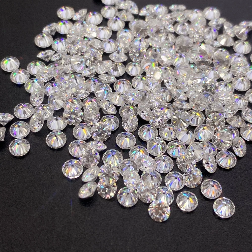 Fine jewelry ready to ship round 0.8-2.9mm vvs diamond loose moissanite stones for jewelry watch