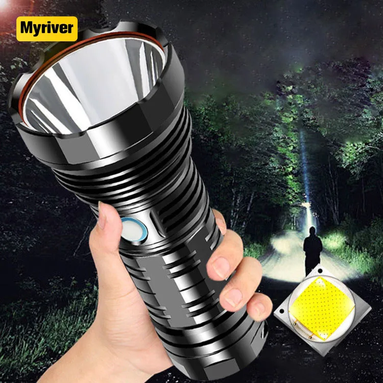 Myriver High Powerful 2000M 2Km Long Range Beam Rechargeable Flashlight, 40W Led 4000 Lumen Spotlight Glowing Torch Light