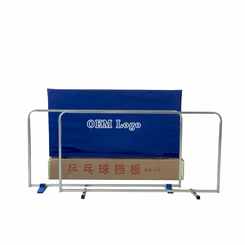 Customized sizes and logo PU/ Oxford Cloth Table tennis surrounding barriers with PP stands