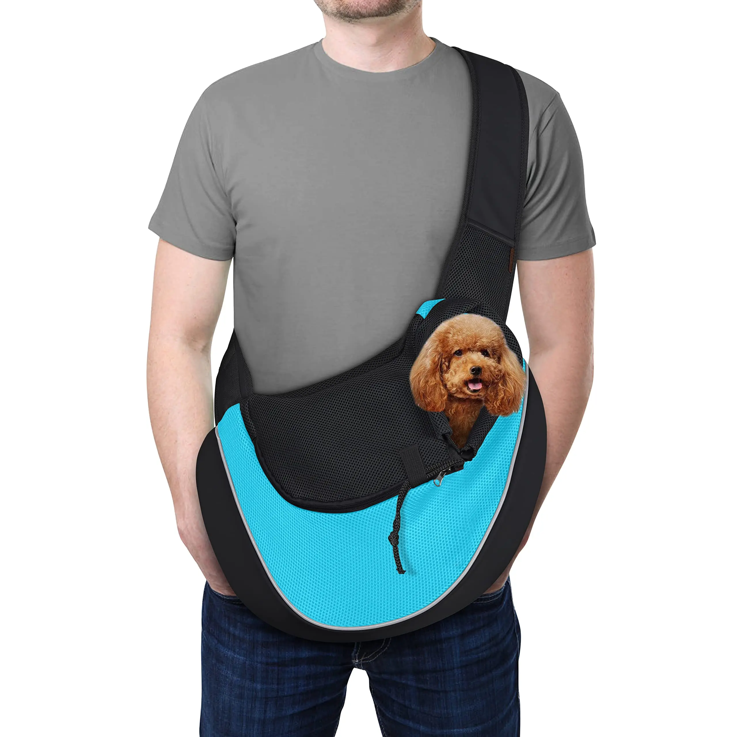 Wholesale Pet Outdoor Take The Subway Bus Carrying Portable Breathable Shoulder Sling Carrier Bag for Cat Small Dog Puppy