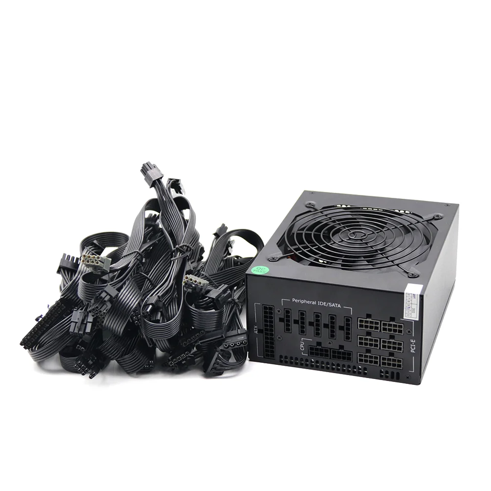 Блок питания ATX 1600 Вт полностью модульный блок графический процессор поддерживает 6 графических процессоров с сертификатом 80 + Gold