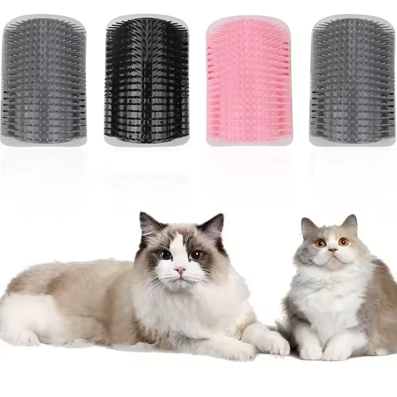 Pet Products Cat Self-Beauty Container with Catnip Bag Cat Horn Massage Comb Grooming Brush Tool for Kittens and Puppies