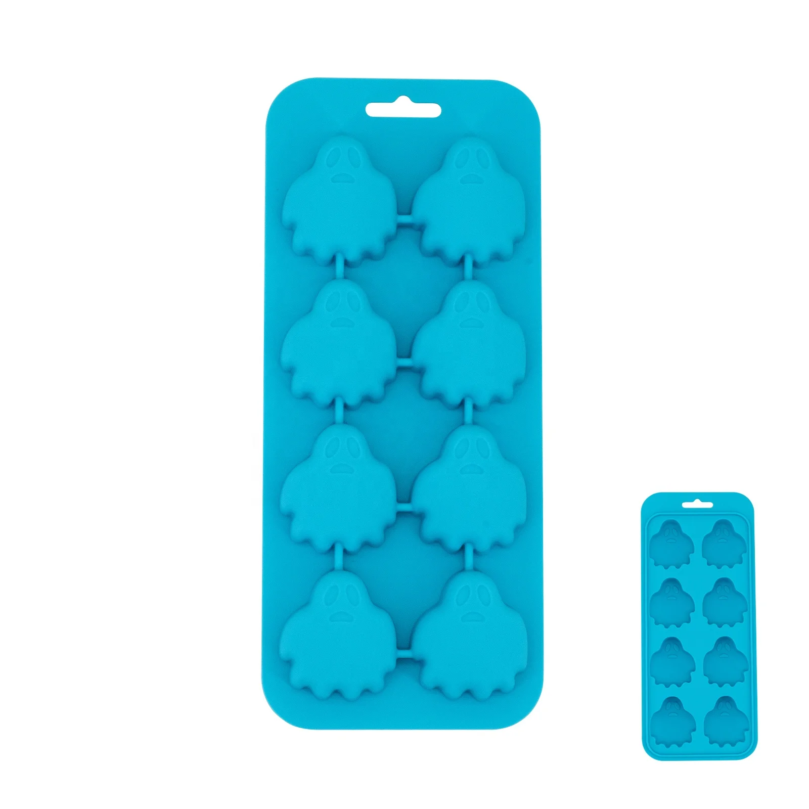 Custom silicone mold with removeable lid for ice cube tray halloween pumpkin owl ghost animal mold for chocolate jelly candy