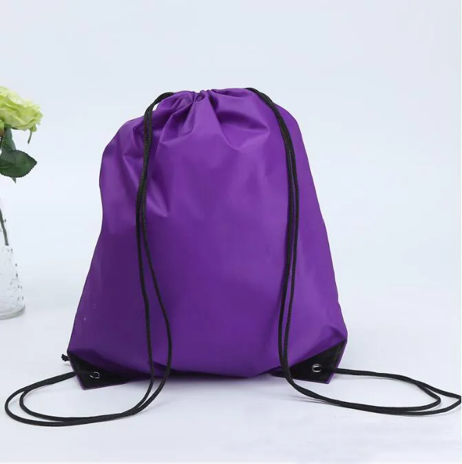 Wholesale Price Colorful Non Woven Material Backpack Drawstring Bag  With Printed Logo