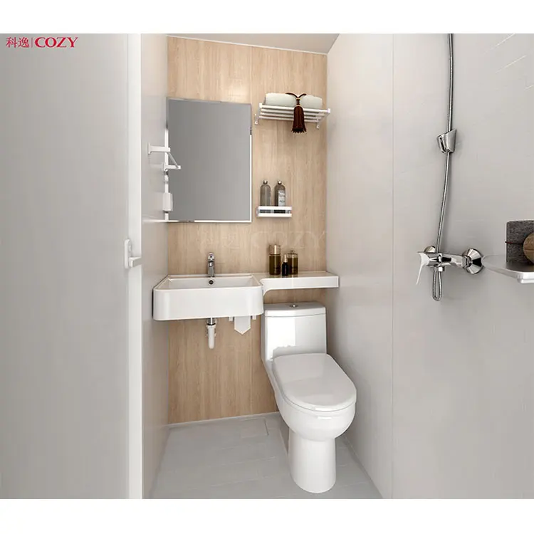COZY modular prefab bathroom with toilet sink vanity unit bathroom