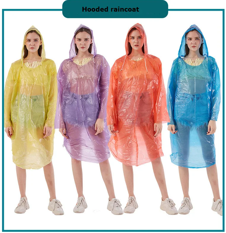 Wholesale PE  Rain Coat Poncho Raincoat Waterproof Disposable Raincoat