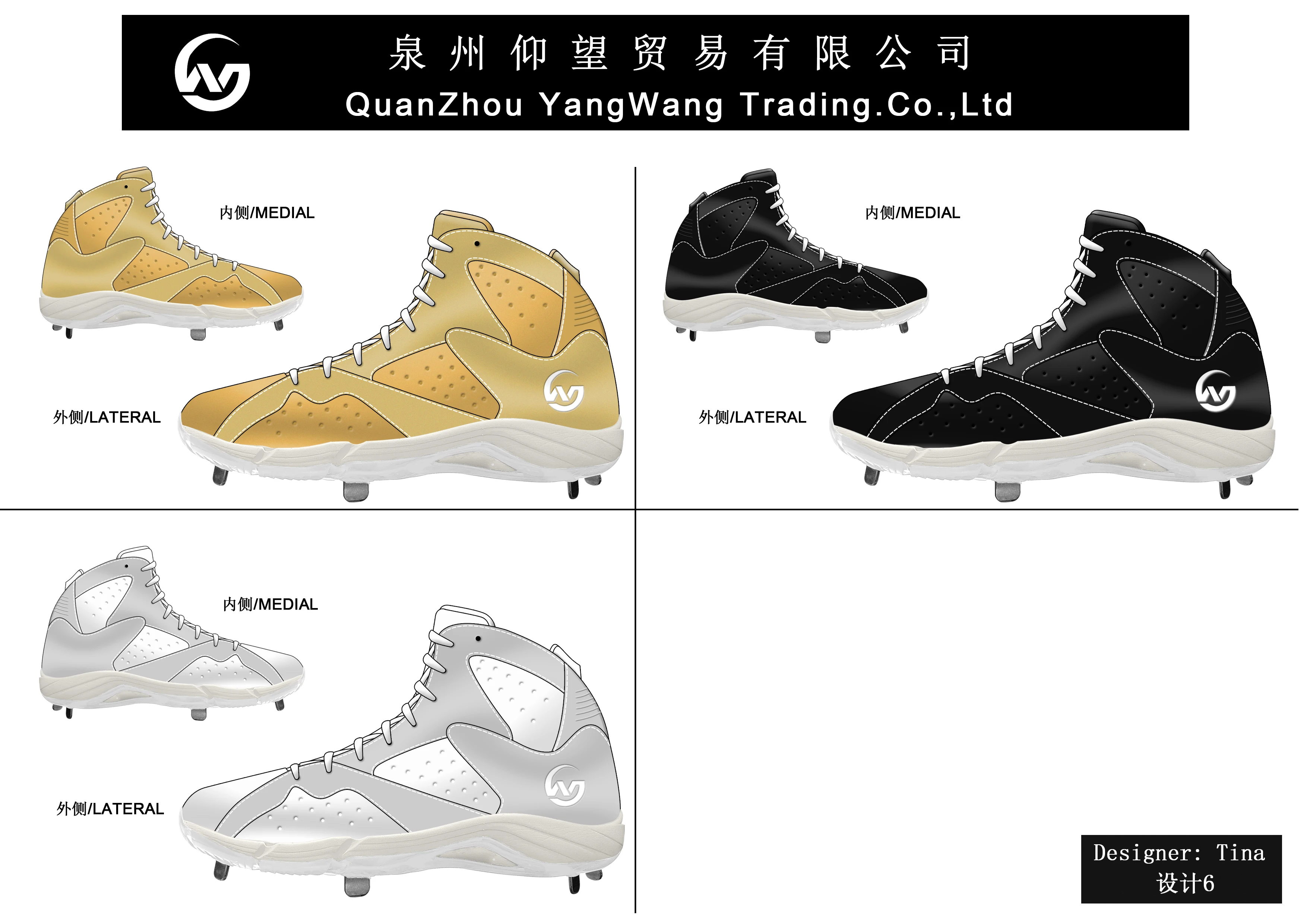 Adult Baseball Shoes Custom Molded Luxury Metal Baseball Cleats for Men Sports Baseball Shoes