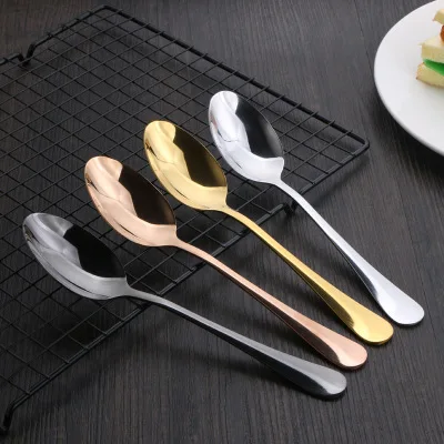 
Color Sample Flatware Laser Stainless Steel Spoon Golden Modern Silverware Gold Cutlery Set With box For Wedding 