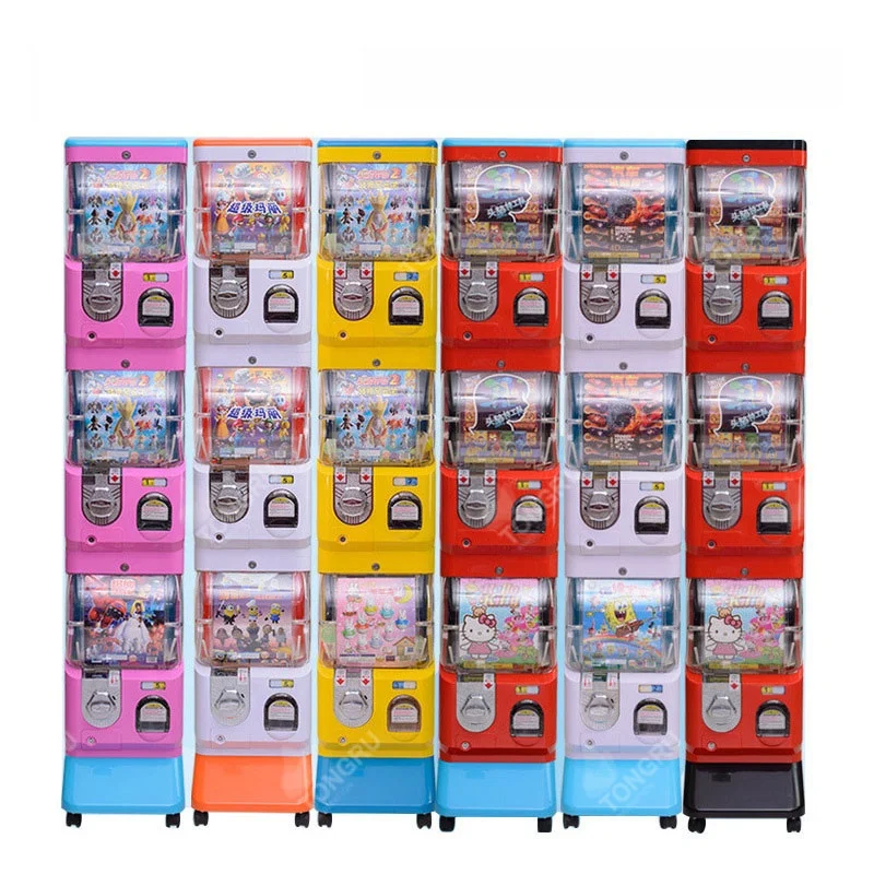 Three Layers Gashapon Machine Kid Japanese Gacha Store Whole Shop Design Pink Gachapon Game Toy Capsule Vending Machine
