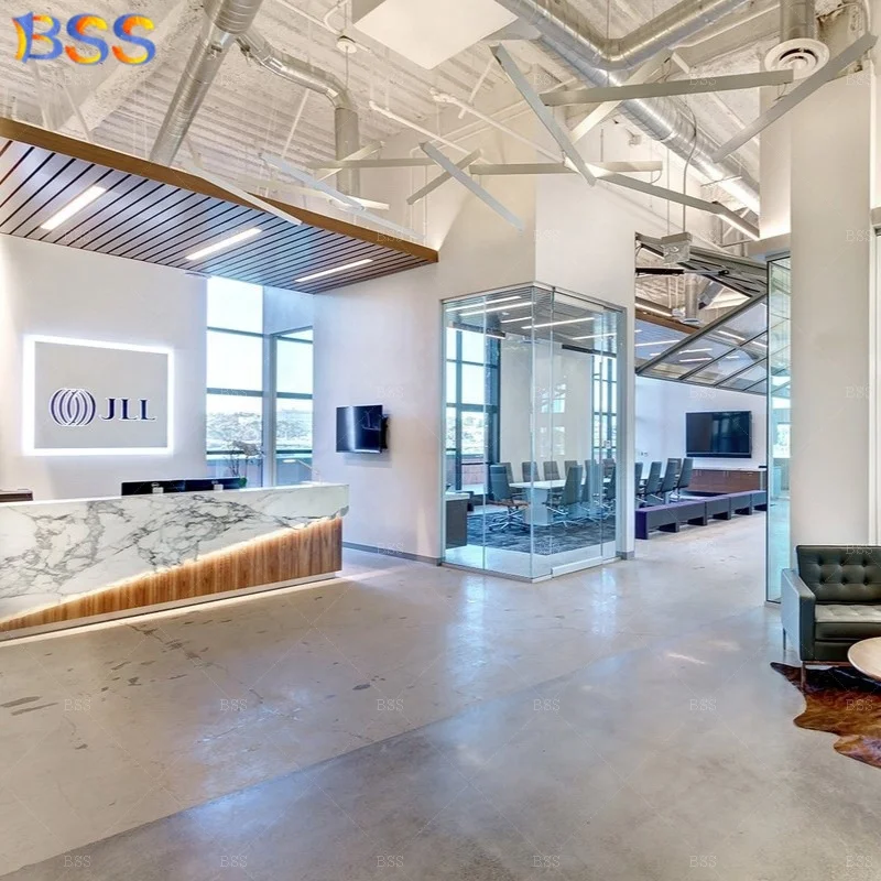 Стойка регистрации интерьерный дизайн современный под заказ для коммерческого использования Мраморная офиса стойка