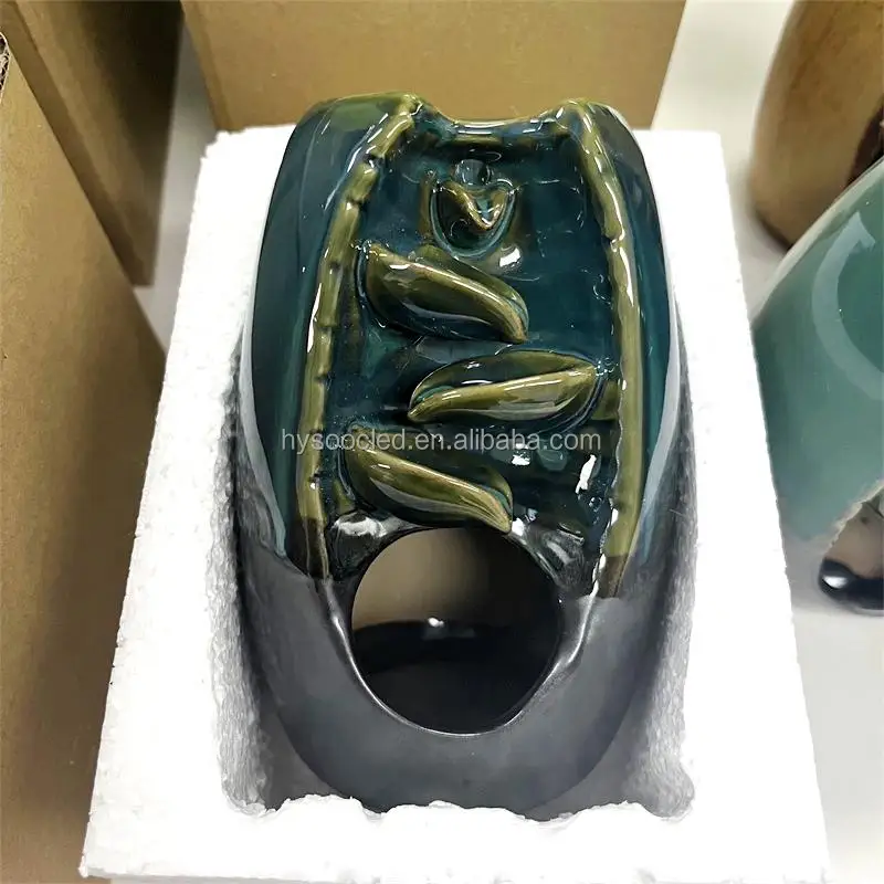 Incense Burners Arabian Oud Backflow Burner Joss Stick Holder Incense Burner Ceramic Aromatherapy Burning Waterfall Backflow