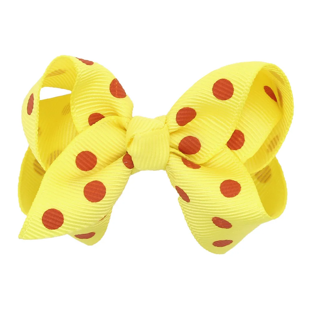 Wholesale hot selling baby Girls hair accessories cute Hair Clip Wave point 7.5cm  Hair Bow clips