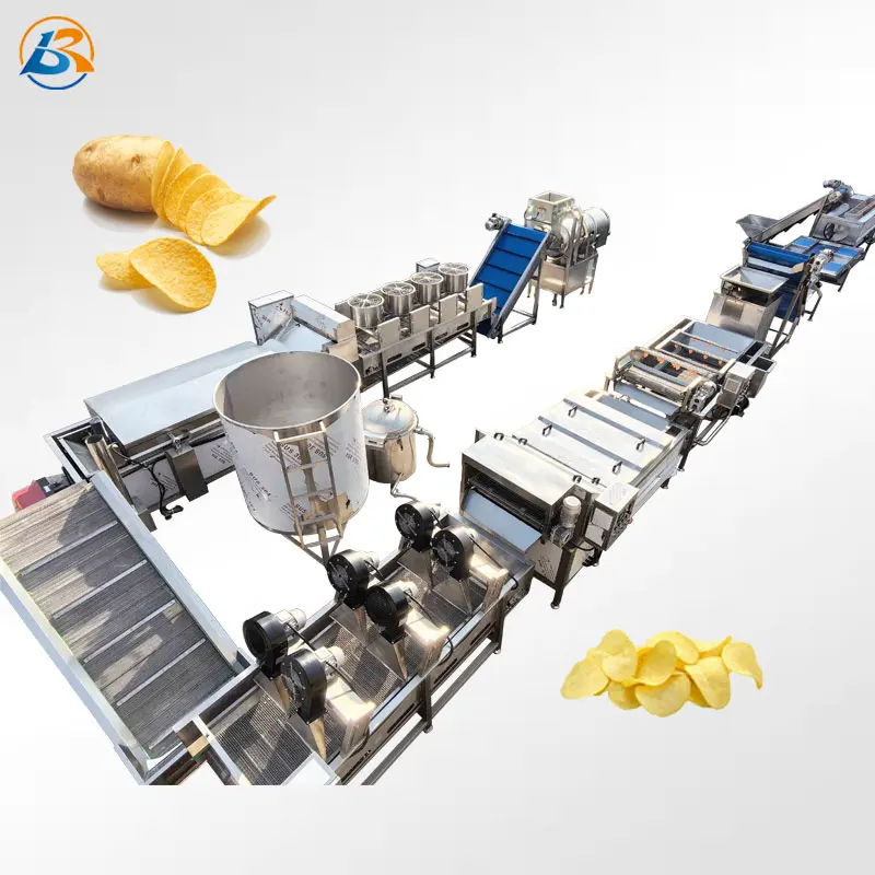Good Price Automatic Potato Chips Frying Machine Potato Crisps Cassava Chips French Fries Production Line