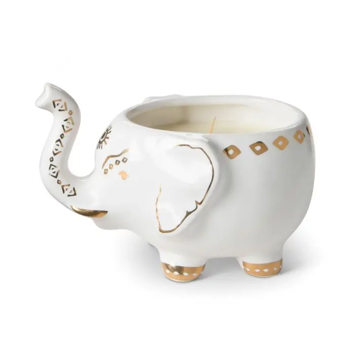 Wholesale cute elephant shaped ceramic wax candle jar
