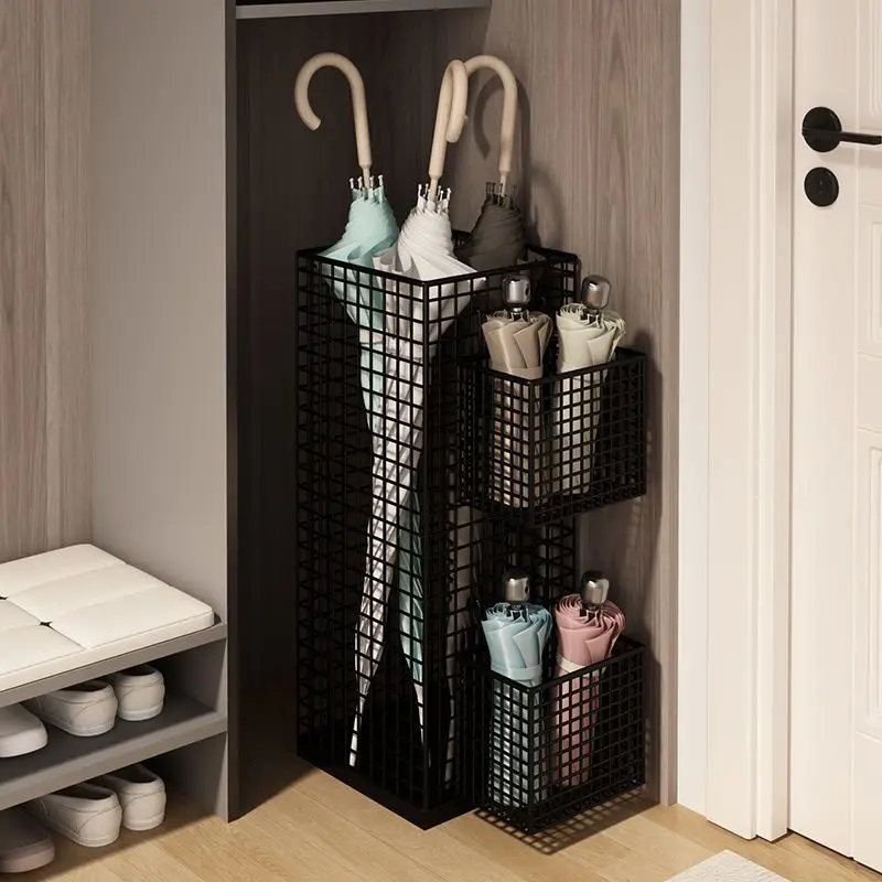 Freestanding Metal Iron Hollow Umbrella Stand Holder Indoor Umbrella Rack Holder Organizer for Long and Short Umbrella