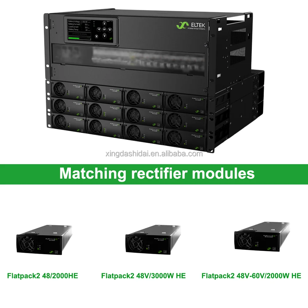 Eltek 19inch 4U Height Distribution Flatpack2 48V/24KW Integrated Rectifier Embedded DC Power System
