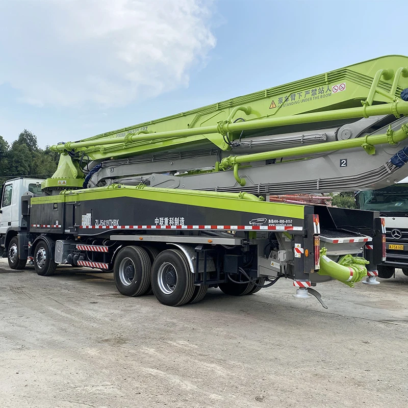 Low price Used Chinese 52m 6RZ Zoomlion Ben-z Mobile Diesel Engine Concrete Pump Truck