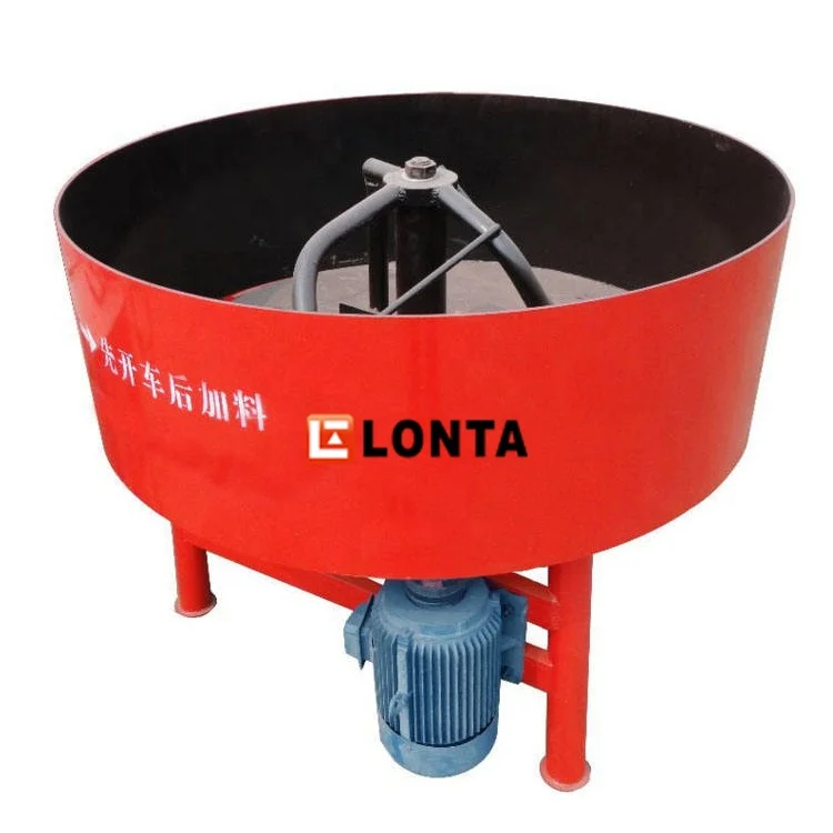 LONTA JQ350 350 Litre 350L Vertical Single Shaft Single Three Phase 5.5Kw Pan Cement Concrete Mixer For Block Making Machine
