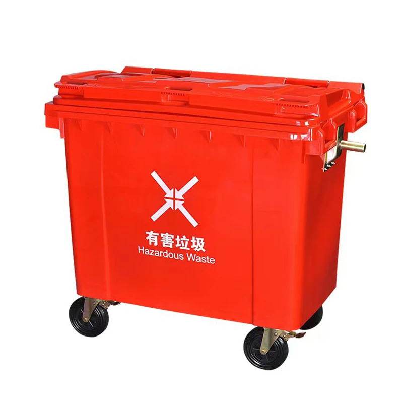Manufacturer 120l 240l liters 360l 660l 1100l outdoor large plastic wheeled dustbin/trash can/waste garbage bins for sale prices