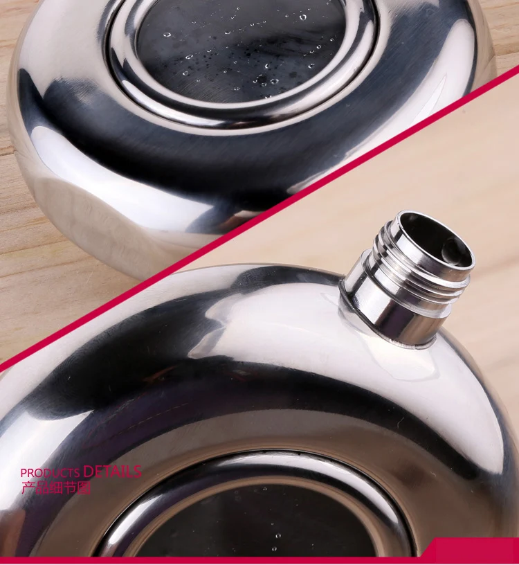 DORLIONA Round Stainless Steel Wine Pot Whisky Hip Flask wine bottle Flagons Outdoor
