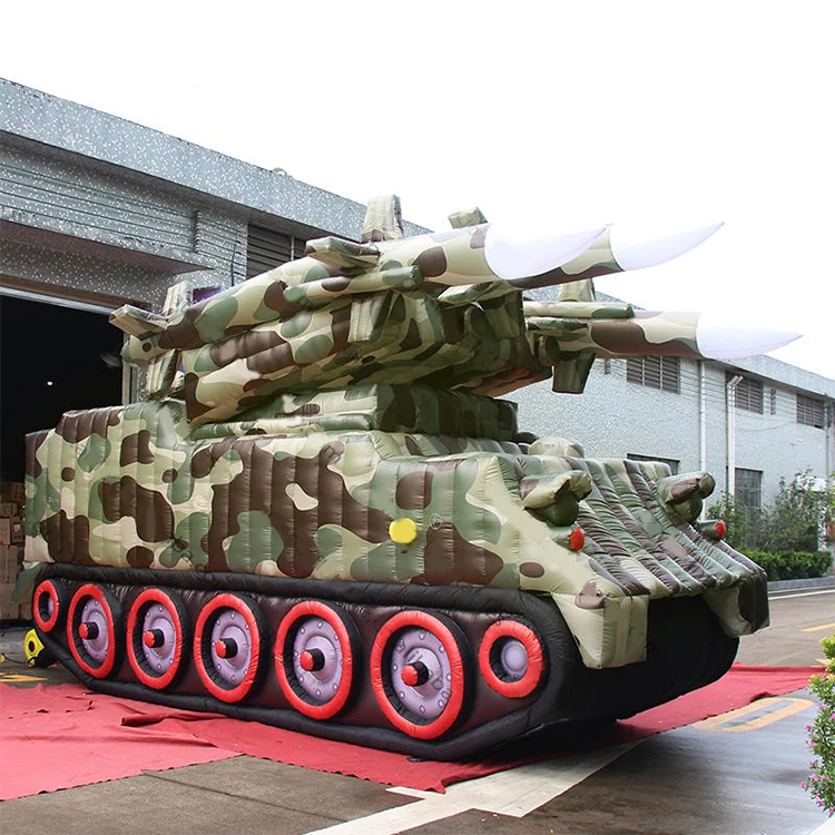 7X2.8X3.8M Inflatable Missile Tank For Decoration Missile Launcher Inflatable Tank Model