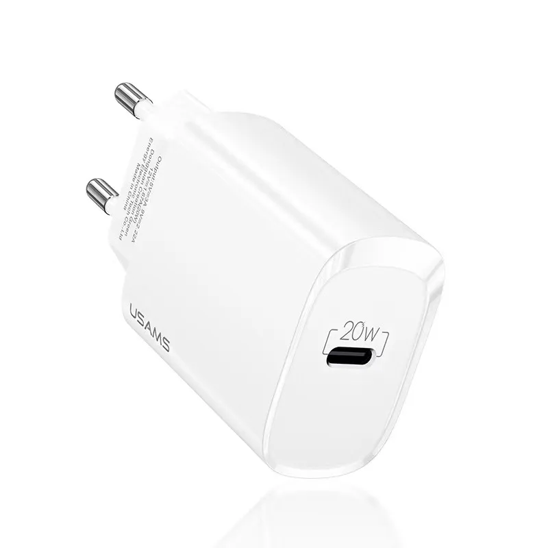 
USAMS T39 charger 2020 new product mobile phone cargadores usb-c wall PD type c fast usb charger for iPhone 12 adapters 