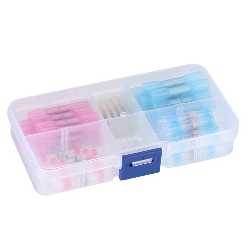 
Wholesale 100pcs heat shrink wire connectors kit electrical insulated crimp marine automotive terminals set 