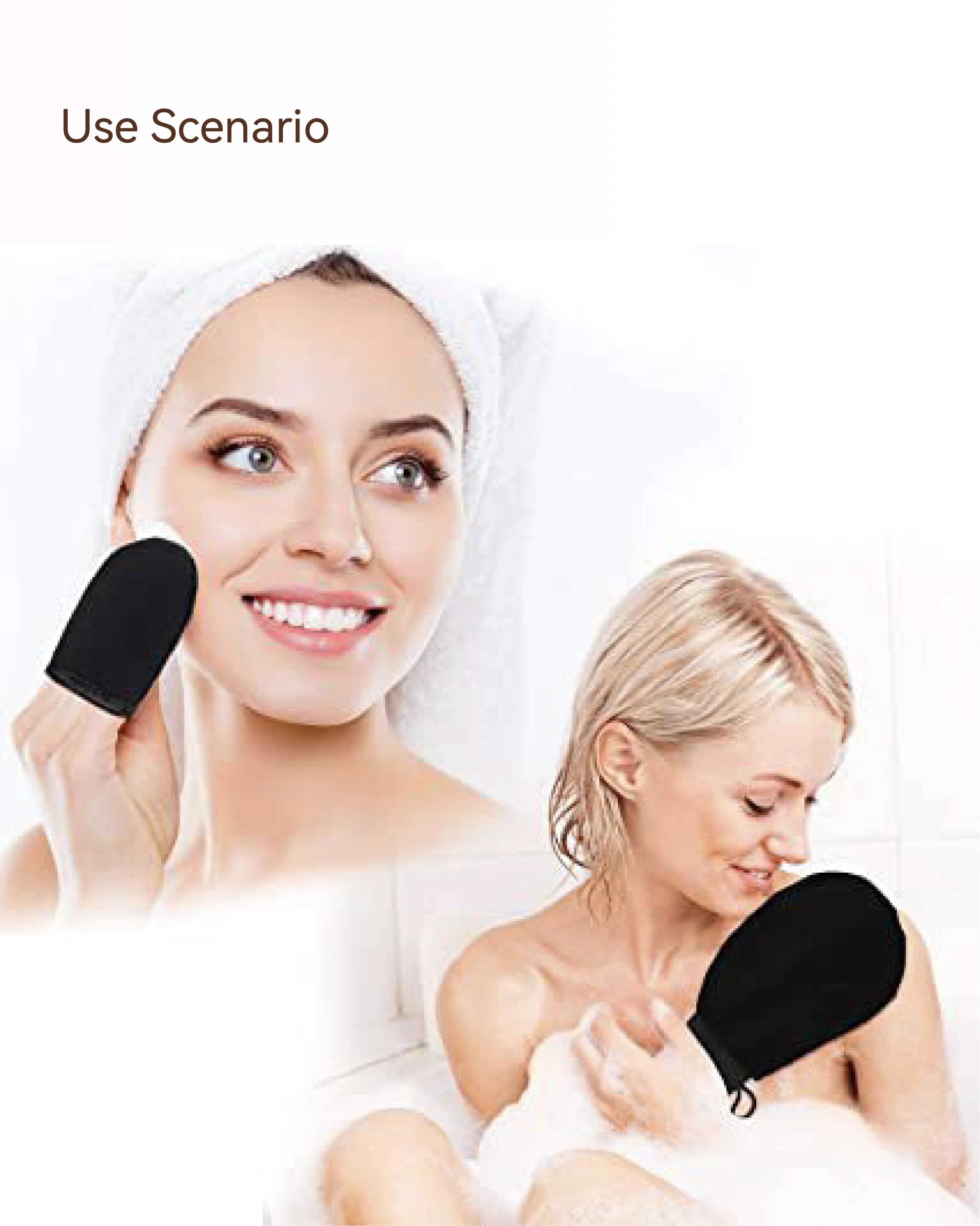 Waterproof Self Tanner Applicator Mitt Sunless Velvet Tanning Mitt With Thumb With Elastic Wristband