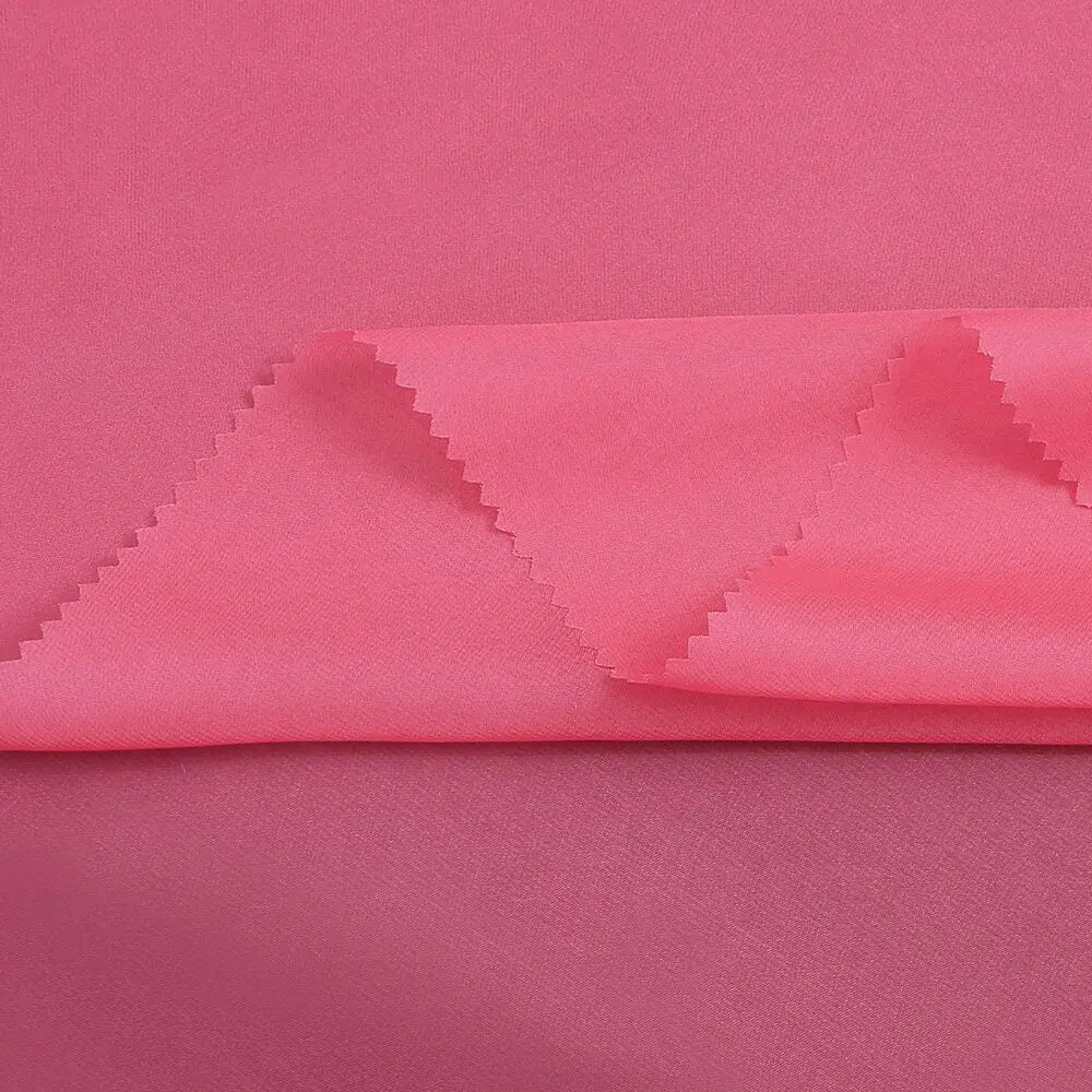 30D pink little girl princess skirt polyester material fashion clothing dress textile plain tulle chiffon fabric for women