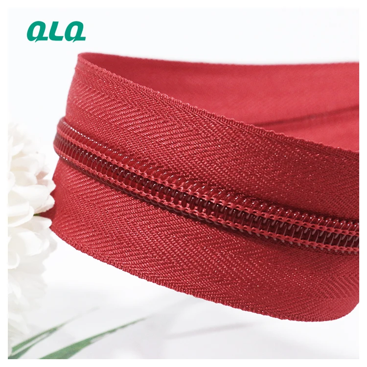  Long Chain Zipper or Nylon Coil Zips Red Garment Bag Jeans 10rolls/woven Sustainable 200meter Dying